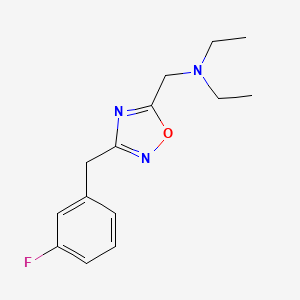 molecular formula C14H18FN3O B5083128 N-ethyl-N-{[3-(3-fluorobenzyl)-1,2,4-oxadiazol-5-yl]methyl}ethanamine 