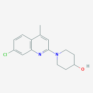molecular formula C15H17ClN2O B5083141 1-(7-chloro-4-methyl-2-quinolinyl)-4-piperidinol 