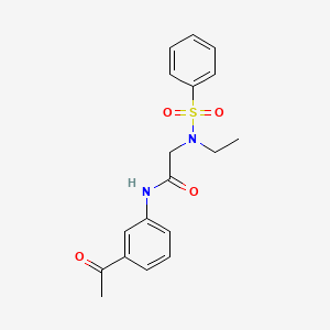molecular formula C18H20N2O4S B5083155 N~1~-(3-acetylphenyl)-N~2~-ethyl-N~2~-(phenylsulfonyl)glycinamide 