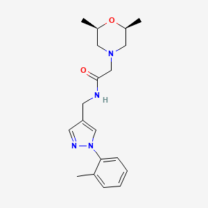 molecular formula C19H26N4O2 B5083174 2-[rel-(2R,6S)-2,6-dimethyl-4-morpholinyl]-N-{[1-(2-methylphenyl)-1H-pyrazol-4-yl]methyl}acetamide trifluoroacetate 