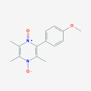 molecular formula C14H16N2O3 B5083199 2-(4-methoxyphenyl)-3,5,6-trimethylpyrazine 1,4-dioxide 
