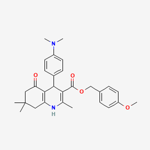 molecular formula C29H34N2O4 B5083205 4-methoxybenzyl 4-[4-(dimethylamino)phenyl]-2,7,7-trimethyl-5-oxo-1,4,5,6,7,8-hexahydro-3-quinolinecarboxylate 