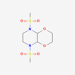 molecular formula C8H16N2O6S2 B5083250 5,8-bis(methylsulfonyl)octahydro[1,4]dioxino[2,3-b]pyrazine 