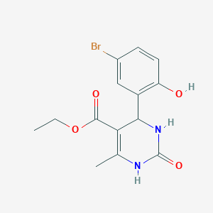 molecular formula C14H15BrN2O4 B5083262 ethyl 4-(5-bromo-2-hydroxyphenyl)-6-methyl-2-oxo-1,2,3,4-tetrahydro-5-pyrimidinecarboxylate 
