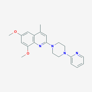 molecular formula C21H24N4O2 B5083298 6,8-dimethoxy-4-methyl-2-[4-(2-pyridinyl)-1-piperazinyl]quinoline 
