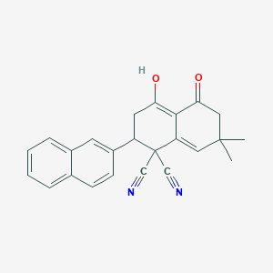 molecular formula C24H20N2O2 B5083301 4-hydroxy-7,7-dimethyl-5-oxo-3,5,6,7-tetrahydro-2,2'-binaphthalene-1,1(2H)-dicarbonitrile 