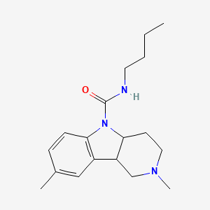 molecular formula C18H27N3O B5083380 N-butyl-2,8-dimethyl-1,2,3,4,4a,9b-hexahydro-5H-pyrido[4,3-b]indole-5-carboxamide 