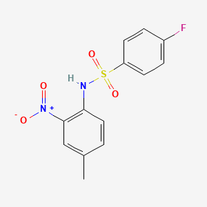 molecular formula C13H11FN2O4S B5083400 4-fluoro-N-(4-methyl-2-nitrophenyl)benzenesulfonamide 