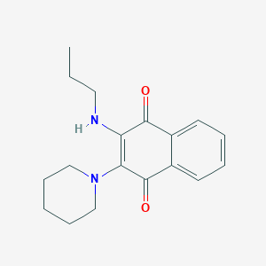 molecular formula C18H22N2O2 B5083403 2-(1-piperidinyl)-3-(propylamino)naphthoquinone 