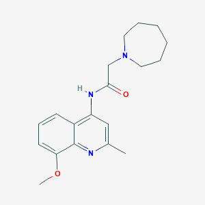 2-(1-azepanyl)-N-(8-methoxy-2-methyl-4-quinolinyl)acetamide