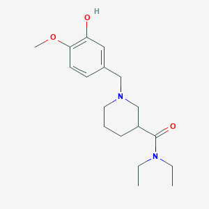 molecular formula C18H28N2O3 B5083410 N,N-diethyl-1-(3-hydroxy-4-methoxybenzyl)-3-piperidinecarboxamide 