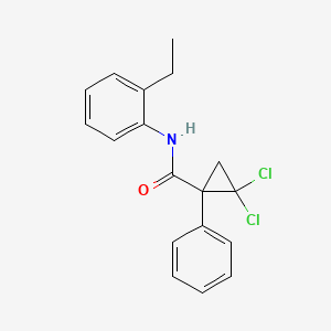 molecular formula C18H17Cl2NO B5083418 2,2-dichloro-N-(2-ethylphenyl)-1-phenylcyclopropanecarboxamide 