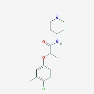 molecular formula C16H23ClN2O2 B5083420 2-(4-chloro-3-methylphenoxy)-N-(1-methyl-4-piperidinyl)propanamide 