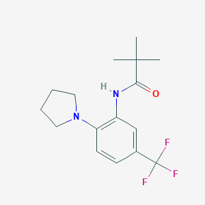 molecular formula C16H21F3N2O B508344 2,2-dimethyl-N-[2-(1-pyrrolidinyl)-5-(trifluoromethyl)phenyl]propanamide CAS No. 673455-12-4