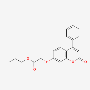 molecular formula C20H18O5 B5083459 propyl [(2-oxo-4-phenyl-2H-chromen-7-yl)oxy]acetate 