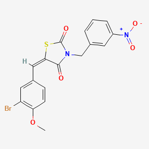 molecular formula C18H13BrN2O5S B5083473 5-(3-bromo-4-methoxybenzylidene)-3-(3-nitrobenzyl)-1,3-thiazolidine-2,4-dione 
