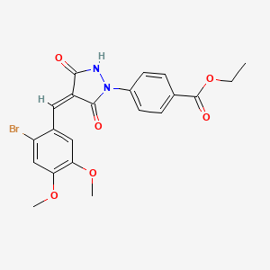 ethyl 4-[4-(2-bromo-4,5-dimethoxybenzylidene)-3,5-dioxo-1-pyrazolidinyl]benzoate