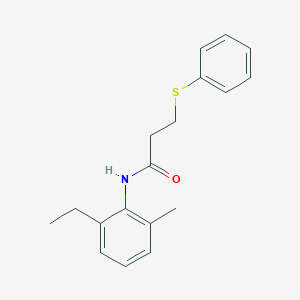 molecular formula C18H21NOS B5083494 N-(2-ethyl-6-methylphenyl)-3-(phenylthio)propanamide 