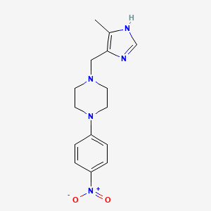 molecular formula C15H19N5O2 B5083501 1-[(4-methyl-1H-imidazol-5-yl)methyl]-4-(4-nitrophenyl)piperazine 