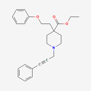 molecular formula C25H29NO3 B5083511 ethyl 4-(2-phenoxyethyl)-1-(3-phenyl-2-propyn-1-yl)-4-piperidinecarboxylate 