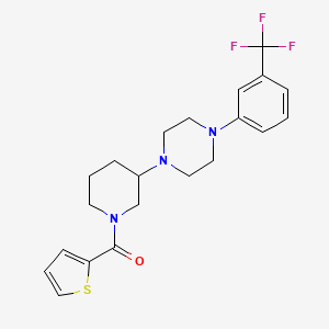 molecular formula C21H24F3N3OS B5083518 1-[1-(2-thienylcarbonyl)-3-piperidinyl]-4-[3-(trifluoromethyl)phenyl]piperazine 