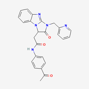 molecular formula C25H21N5O3 B5083522 N-(4-acetylphenyl)-2-[2-oxo-1-(2-pyridinylmethyl)-2,3-dihydro-1H-imidazo[1,2-a]benzimidazol-3-yl]acetamide 