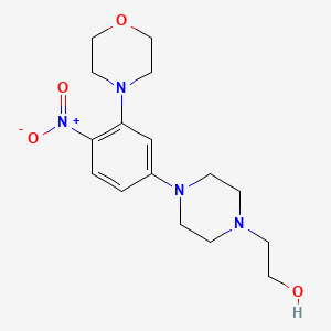 molecular formula C16H24N4O4 B5083523 2-{4-[3-(4-morpholinyl)-4-nitrophenyl]-1-piperazinyl}ethanol 