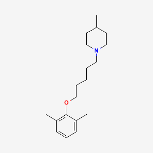 molecular formula C19H31NO B5083534 1-[5-(2,6-dimethylphenoxy)pentyl]-4-methylpiperidine 