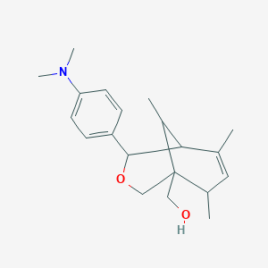 {4-[4-(dimethylamino)phenyl]-6,8,9-trimethyl-3-oxabicyclo[3.3.1]non-6-en-1-yl}methanol