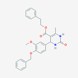 2-phenylethyl 4-[4-(benzyloxy)-3-methoxyphenyl]-6-methyl-2-oxo-1,2,3,4-tetrahydro-5-pyrimidinecarboxylate