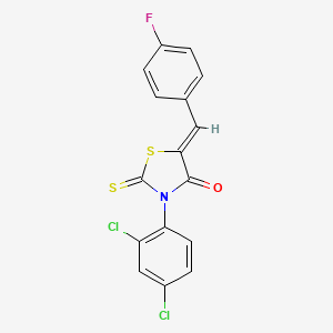 molecular formula C16H8Cl2FNOS2 B5083611 3-(2,4-dichlorophenyl)-5-(4-fluorobenzylidene)-2-thioxo-1,3-thiazolidin-4-one 