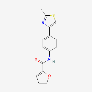 molecular formula C15H12N2O2S B5083621 N-[4-(2-methyl-1,3-thiazol-4-yl)phenyl]-2-furamide 