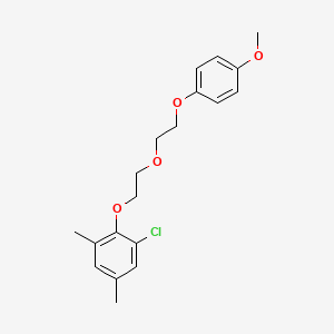 molecular formula C19H23ClO4 B5083639 1-chloro-2-{2-[2-(4-methoxyphenoxy)ethoxy]ethoxy}-3,5-dimethylbenzene 