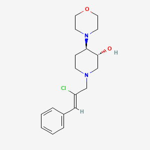 (3R*,4R*)-1-[(2Z)-2-chloro-3-phenyl-2-propen-1-yl]-4-(4-morpholinyl)-3-piperidinol