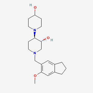(3'R*,4'R*)-1'-[(6-methoxy-2,3-dihydro-1H-inden-5-yl)methyl]-1,4'-bipiperidine-3',4-diol