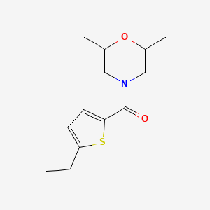 molecular formula C13H19NO2S B5083679 4-[(5-ethyl-2-thienyl)carbonyl]-2,6-dimethylmorpholine 
