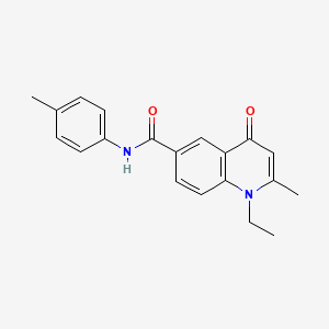 1-ethyl-2-methyl-N-(4-methylphenyl)-4-oxo-1,4-dihydro-6-quinolinecarboxamide