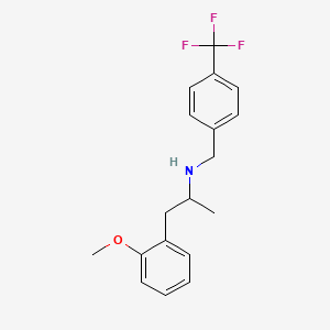 molecular formula C18H20F3NO B5083690 1-(2-methoxyphenyl)-N-[4-(trifluoromethyl)benzyl]-2-propanamine 