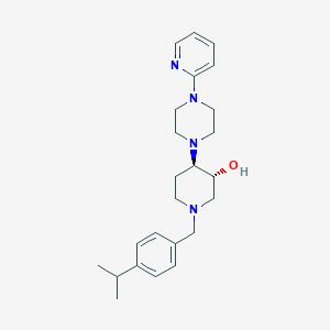 molecular formula C24H34N4O B5083708 (3R*,4R*)-1-(4-isopropylbenzyl)-4-[4-(2-pyridinyl)-1-piperazinyl]-3-piperidinol 