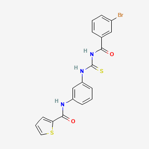molecular formula C19H14BrN3O2S2 B5083731 N-[3-({[(3-bromobenzoyl)amino]carbonothioyl}amino)phenyl]-2-thiophenecarboxamide 