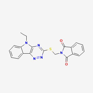 molecular formula C20H15N5O2S B5083732 2-{[(5-ethyl-5H-[1,2,4]triazino[5,6-b]indol-3-yl)thio]methyl}-1H-isoindole-1,3(2H)-dione 