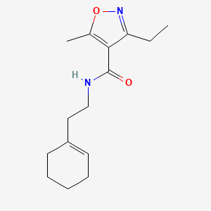 molecular formula C15H22N2O2 B5083740 N-[2-(1-cyclohexen-1-yl)ethyl]-3-ethyl-5-methyl-4-isoxazolecarboxamide 