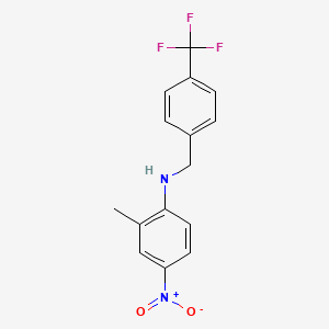 molecular formula C15H13F3N2O2 B5083746 (2-methyl-4-nitrophenyl)[4-(trifluoromethyl)benzyl]amine 