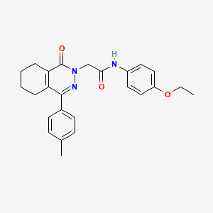 molecular formula C25H27N3O3 B5083758 N-(4-ethoxyphenyl)-2-[4-(4-methylphenyl)-1-oxo-5,6,7,8-tetrahydro-2(1H)-phthalazinyl]acetamide 