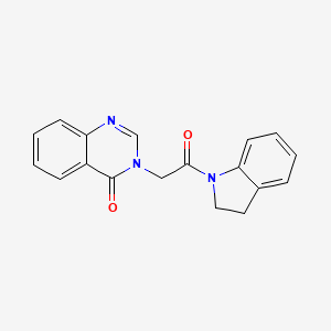 molecular formula C18H15N3O2 B5083765 3-[2-(2,3-dihydro-1H-indol-1-yl)-2-oxoethyl]-4(3H)-quinazolinone 
