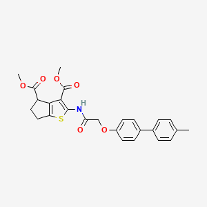 dimethyl 2-({[(4'-methyl-4-biphenylyl)oxy]acetyl}amino)-5,6-dihydro-4H-cyclopenta[b]thiophene-3,4-dicarboxylate