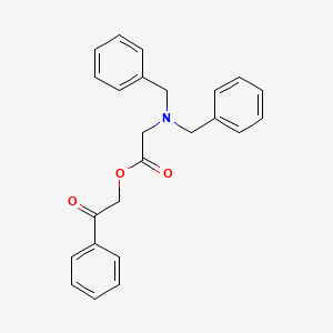 molecular formula C24H23NO3 B5083781 2-oxo-2-phenylethyl N,N-dibenzylglycinate 