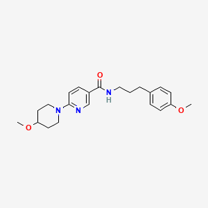 molecular formula C22H29N3O3 B5083789 N-[3-(4-methoxyphenyl)propyl]-6-(4-methoxy-1-piperidinyl)nicotinamide 
