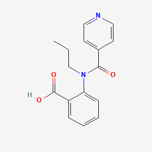 molecular formula C16H16N2O3 B5083792 2-[isonicotinoyl(propyl)amino]benzoic acid 