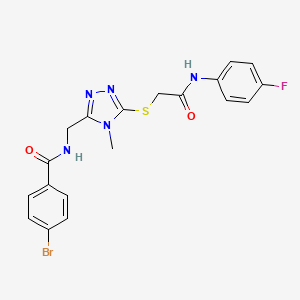 molecular formula C19H17BrFN5O2S B5083798 4-bromo-N-{[5-({2-[(4-fluorophenyl)amino]-2-oxoethyl}thio)-4-methyl-4H-1,2,4-triazol-3-yl]methyl}benzamide 